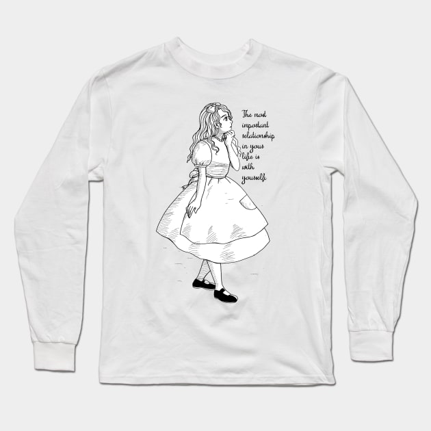 The most important relationship in your life is with yourself Long Sleeve T-Shirt by reynoldjay